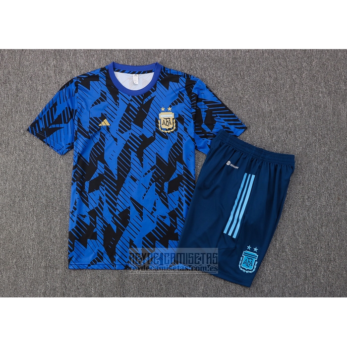 Chandal del Argentina Manga Corta 2022 Azul - Pantalon Corto